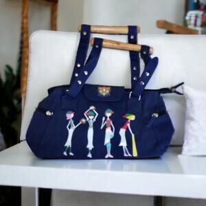 Cooperstown Baseball Dream Park Bag Canvas Wood Handles